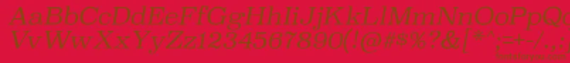 Шрифт SuperclarendonltItalic – коричневые шрифты на красном фоне