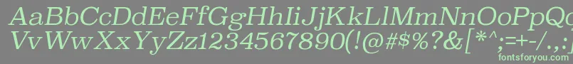 En savoir plus sur la police SuperclarendonltItalic Police SuperclarendonltItalic – polices vertes sur fond gris