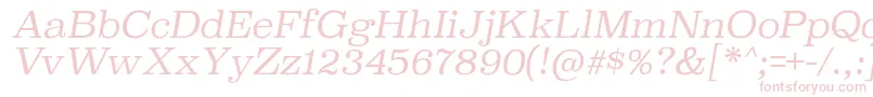 SuperclarendonltItalic Font – Pink Fonts on White Background