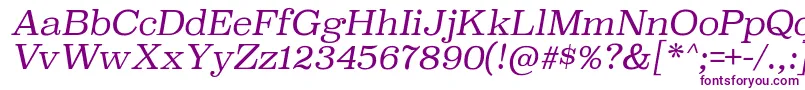 SuperclarendonltItalic-fontti – violetit fontit