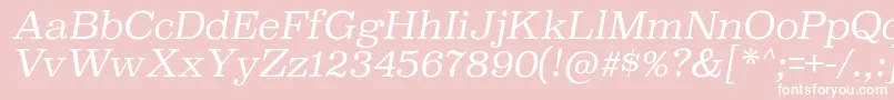 SuperclarendonltItalic Font – White Fonts on Pink Background