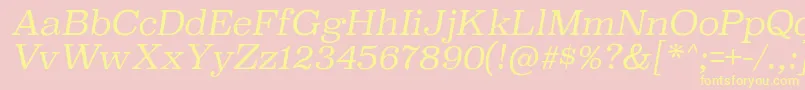 SuperclarendonltItalic Font – Yellow Fonts on Pink Background