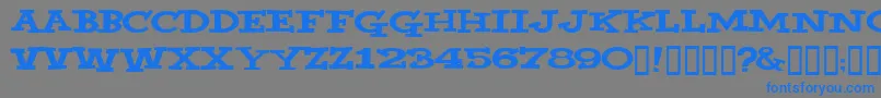 YahooВ© Font – Blue Fonts on Gray Background