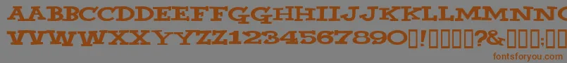 YahooВ© Font – Brown Fonts on Gray Background