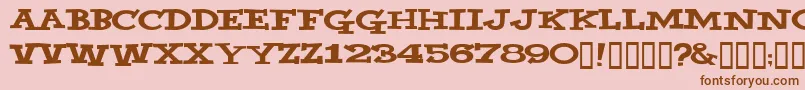 YahooВ© Font – Brown Fonts on Pink Background