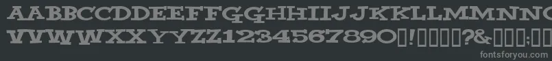 YahooВ©-fontti – harmaat kirjasimet mustalla taustalla