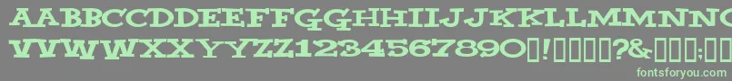 YahooВ© Font – Green Fonts on Gray Background