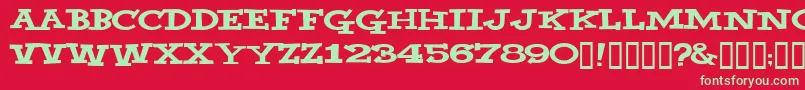 フォントYahooВ© – 赤い背景に緑の文字