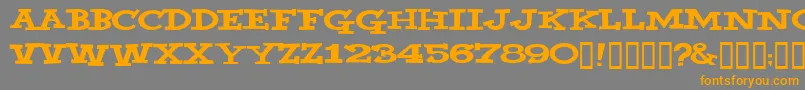 YahooВ© Font – Orange Fonts on Gray Background