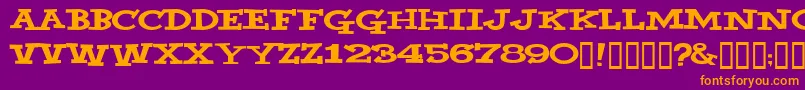 YahooВ© Font – Orange Fonts on Purple Background