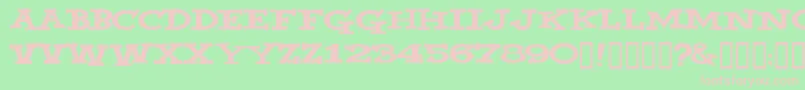 YahooВ©-fontti – vaaleanpunaiset fontit vihreällä taustalla
