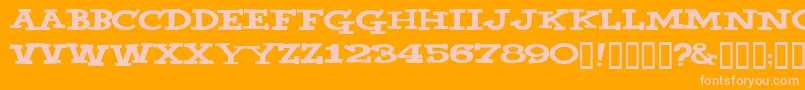 Шрифт YahooВ© – розовые шрифты на оранжевом фоне
