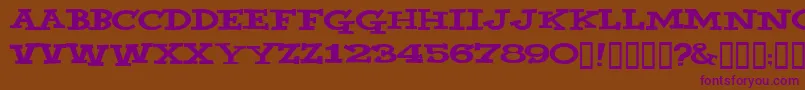 YahooВ© Font – Purple Fonts on Brown Background