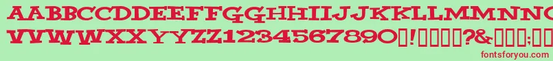 YahooВ© Font – Red Fonts on Green Background