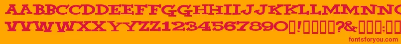 YahooВ© Font – Red Fonts on Orange Background