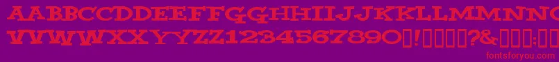 YahooВ© Font – Red Fonts on Purple Background