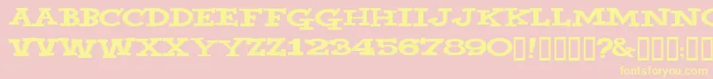 YahooВ© Font – Yellow Fonts on Pink Background