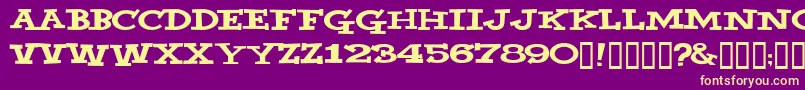 YahooВ© Font – Yellow Fonts on Purple Background