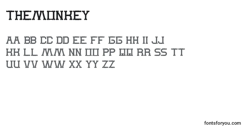 Schriftart TheMonkey – Alphabet, Zahlen, spezielle Symbole