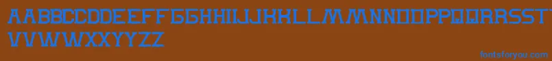 TheMonkey Font – Blue Fonts on Brown Background