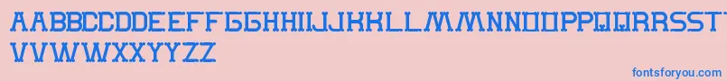 TheMonkey Font – Blue Fonts on Pink Background