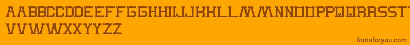 TheMonkey Font – Brown Fonts on Orange Background