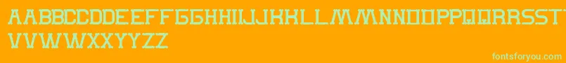 TheMonkey Font – Green Fonts on Orange Background