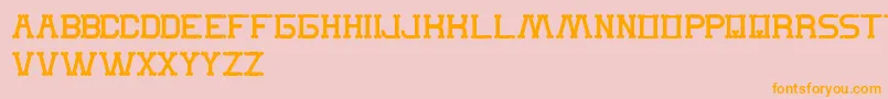 TheMonkey Font – Orange Fonts on Pink Background