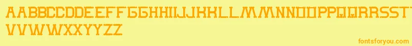 TheMonkey Font – Orange Fonts on Yellow Background