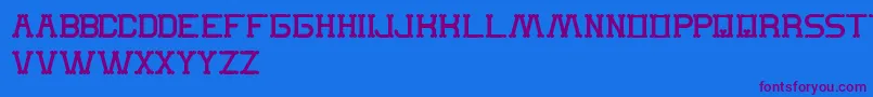 TheMonkey Font – Purple Fonts on Blue Background