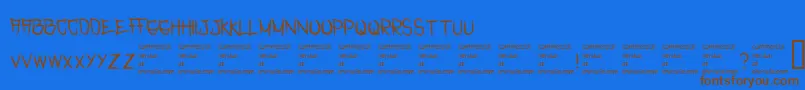 Шрифт RasterizedRegular – коричневые шрифты на синем фоне