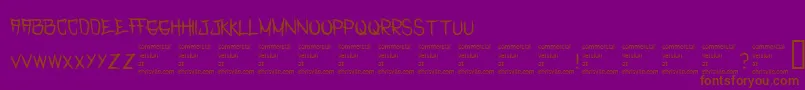 RasterizedRegular Font – Brown Fonts on Purple Background