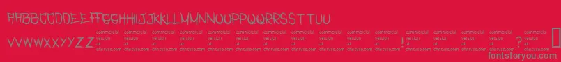 RasterizedRegular Font – Gray Fonts on Red Background