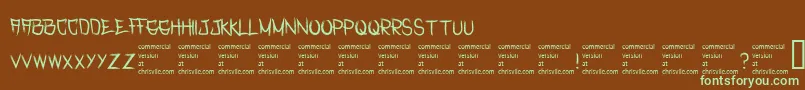 RasterizedRegular Font – Green Fonts on Brown Background