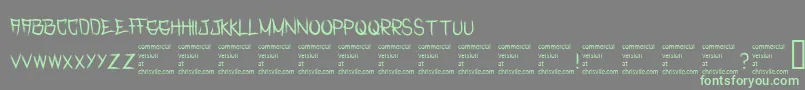 Fonte RasterizedRegular – fontes verdes em um fundo cinza
