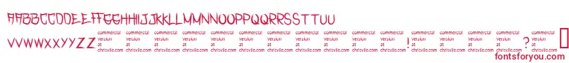 RasterizedRegular Font – Red Fonts on White Background