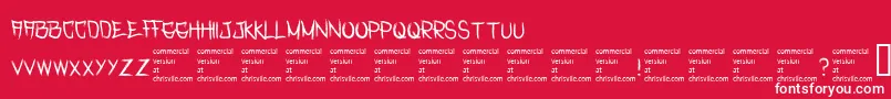 RasterizedRegular Font – White Fonts on Red Background