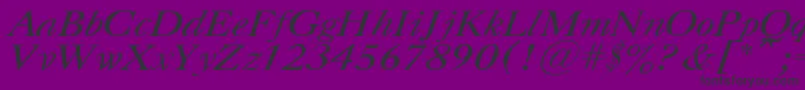 UkCaslonItalic-Schriftart – Schwarze Schriften auf violettem Hintergrund