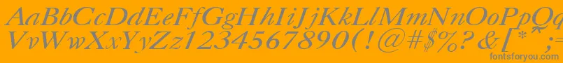 UkCaslonItalic Font – Gray Fonts on Orange Background