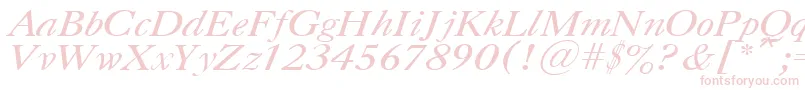 フォントUkCaslonItalic – ピンクのフォント