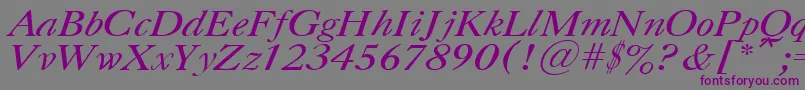 UkCaslonItalic-fontti – violetit fontit harmaalla taustalla