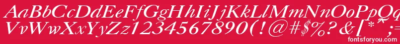 UkCaslonItalic Font – White Fonts on Red Background