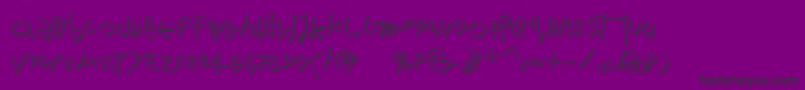 Wildthingshadow-Schriftart – Schwarze Schriften auf violettem Hintergrund