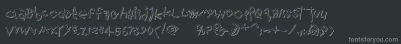 Wildthingshadow Font – Gray Fonts on Black Background