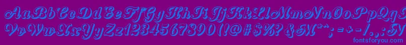 fuente CountryWesternScriptOpen – Fuentes Azules Sobre Fondo Morado