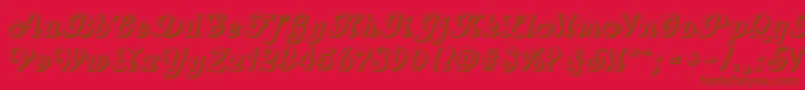 CountryWesternScriptOpen Font – Brown Fonts on Red Background