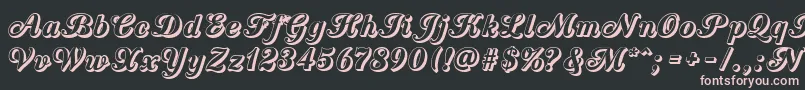 CountryWesternScriptOpen-Schriftart – Rosa Schriften auf schwarzem Hintergrund
