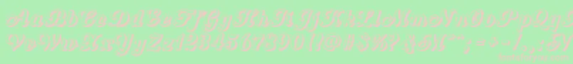 CountryWesternScriptOpen Font – Pink Fonts on Green Background