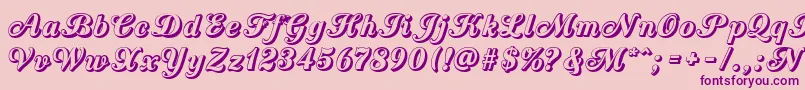 Police CountryWesternScriptOpen – polices violettes sur fond rose