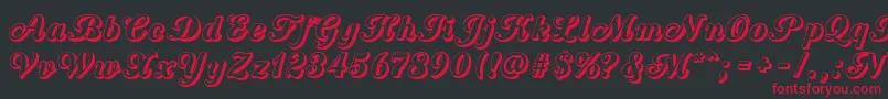 CountryWesternScriptOpen Font – Red Fonts on Black Background
